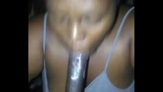 Ebony BBV sloppy deepthroat 2 Cumshots